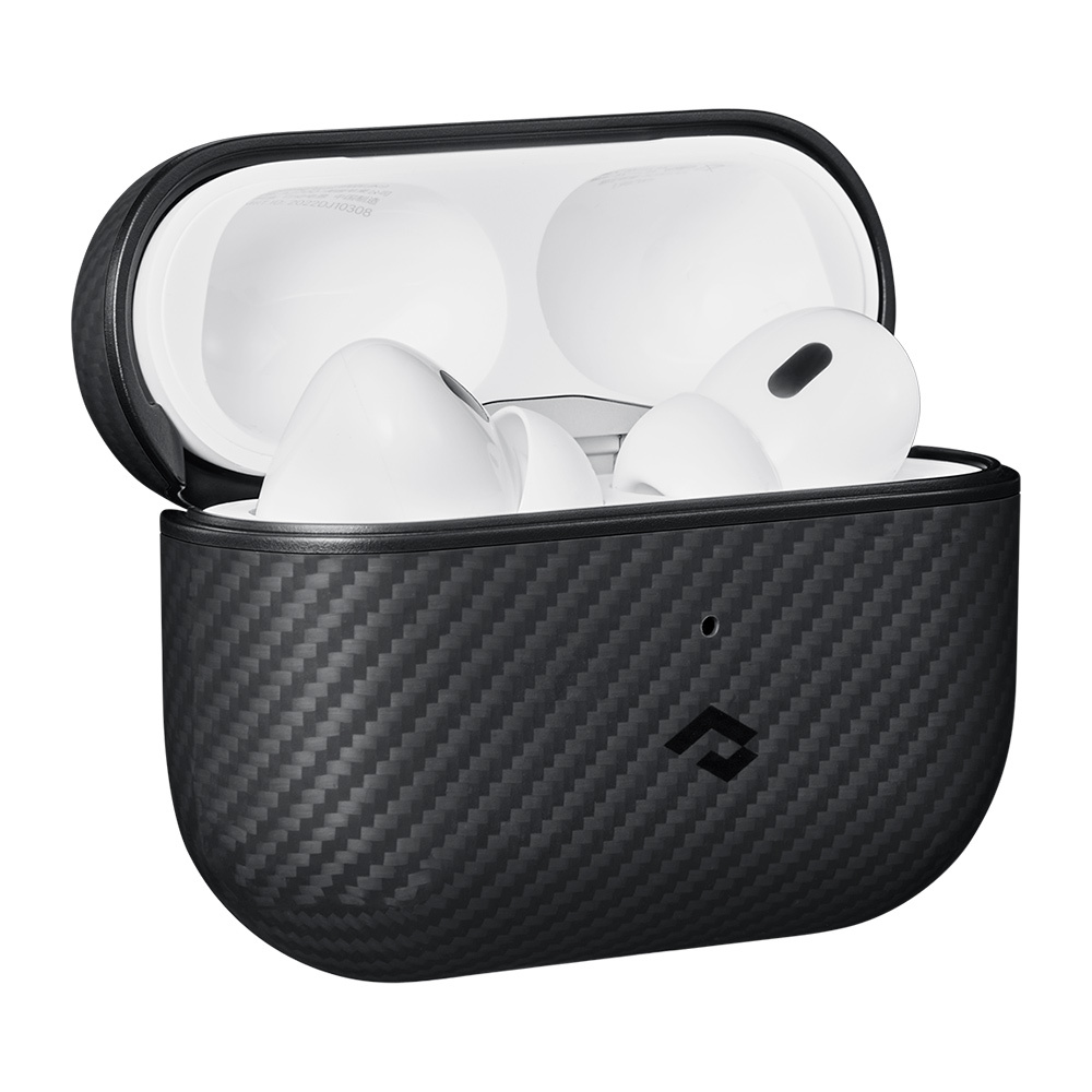 Apple%20Airpods%20Pro%20Kılıf%20Magsafe%20Şarj%20Özellikli%20600D%20Aramid%20Fiber%20Pitaka%20Classic%20Serisi%20Black-Grey%20Twill%20Kılıf