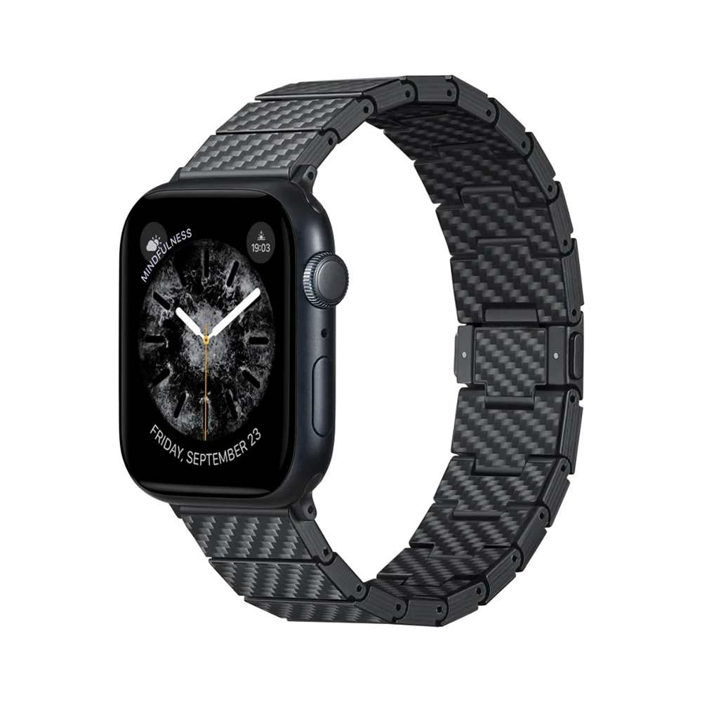 Apple%20Watch%20Serisi%20Uyumlu%20Karbon%20Fiber%20Pitaka%20Modern%20Serisi%20Black-Grey%20Twill%20Universal%20Kordon