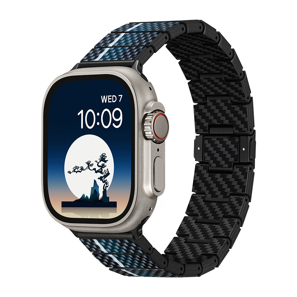 Apple%20Watch%20Serisi%20Uyumlu%20Aramid%20Fiber%20ve%20Karbon%20Fiber%20Pitaka%20Poetry%20of%20Things%20ChromaCarbon%20Serisi%20Moon%20Universal%20Kordon