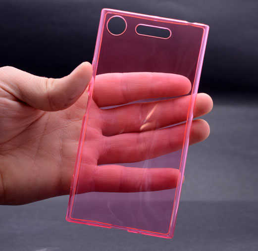 Sony%20Xperia%20XZ1%20Kılıf%20Zore%20Ultra%20İnce%20Silikon%20Kapak%200.2%20mm-Pembe