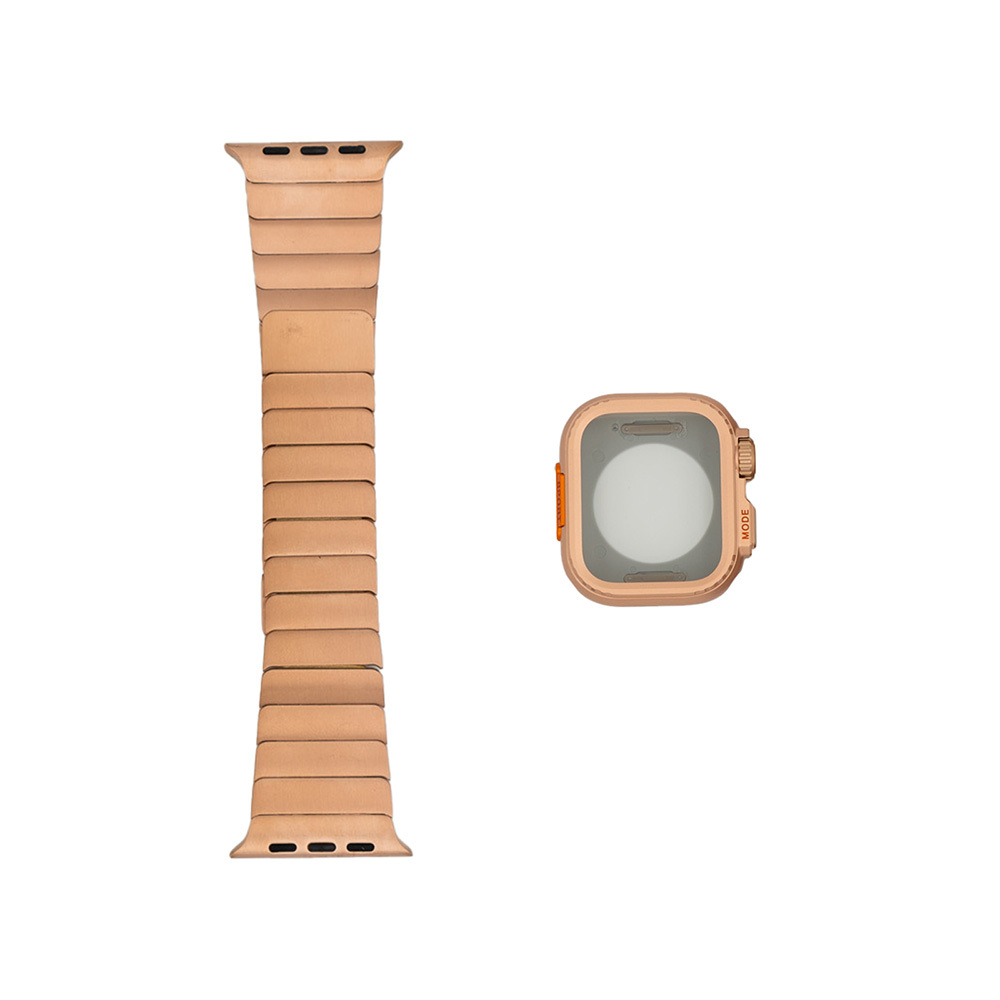 Apple%20Watch%2044mm%20Zore%20KRD-126%20Sert%20Kasa%20Koruyuculu%20Metal%20Kordon-Rose%20gold