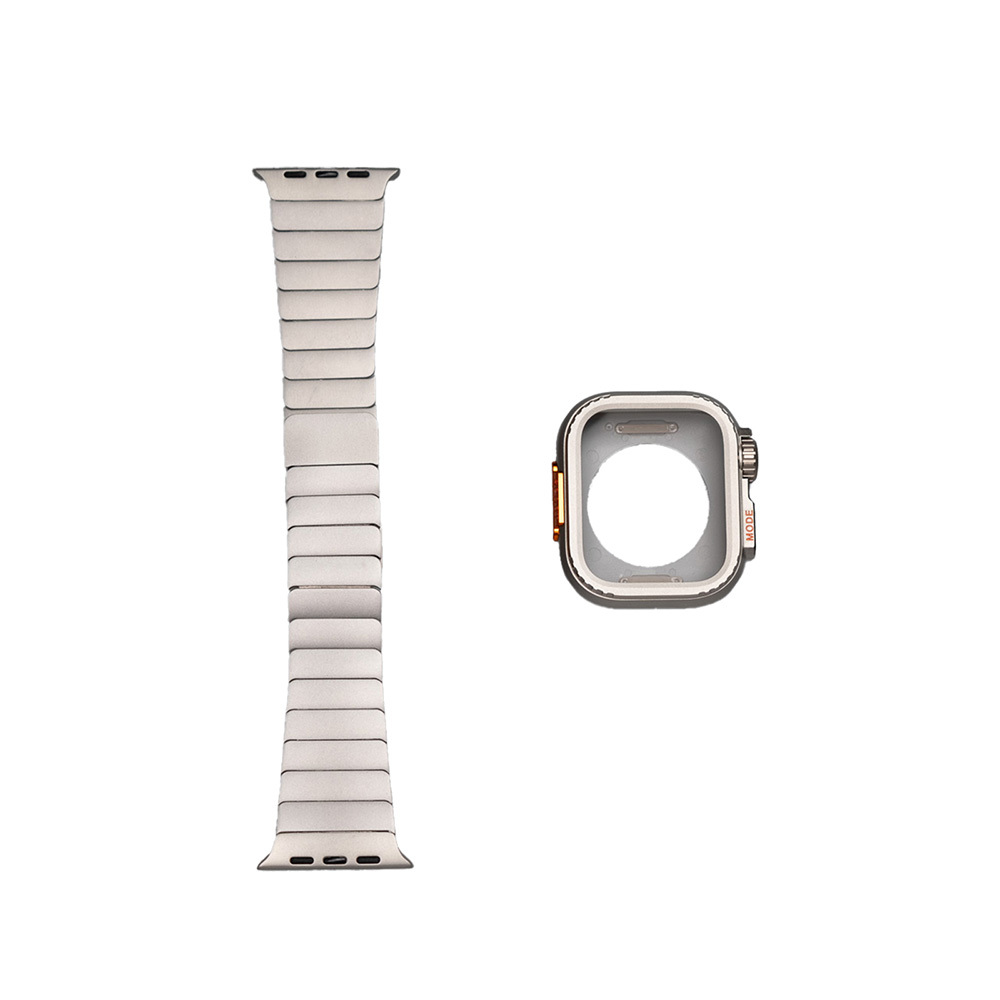 Apple%20Watch%2044mm%20Zore%20KRD-126%20Sert%20Kasa%20Koruyuculu%20Metal%20Kordon-Starlight