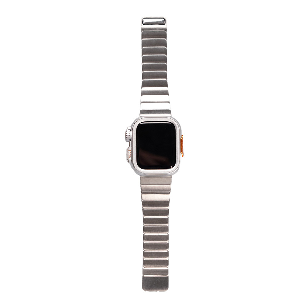 Apple%20Watch%207%2045mm%20Zore%20KRD-126%20Sert%20Kasa%20Koruyuculu%20Metal%20Kordon