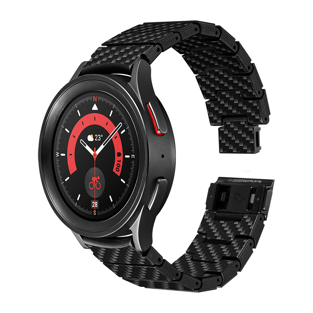 Galaxy%20Watch%204%2040mm%20Karbon%20Fiber%20Pitaka%20Modern%20Serisi%20Black-Grey%20Twill%20Kordon