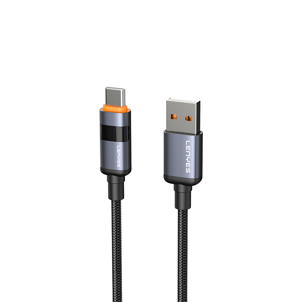 Lenyes%20LC529%20USB-A%20to%20Type-C%20LED%20Dijital%20Göstergeli%20Hızlı%20Şarj%20Özellikli%20Data%20ve%20Şarj%20Kablosu%2066W%201M