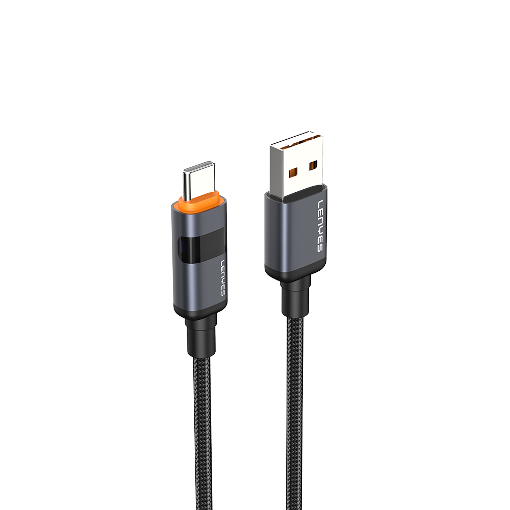 Lenyes%20LC529%20USB-A%20to%20Type-C%20LED%20Dijital%20Göstergeli%20Hızlı%20Şarj%20Özellikli%20Data%20ve%20Şarj%20Kablosu%2066W%201M