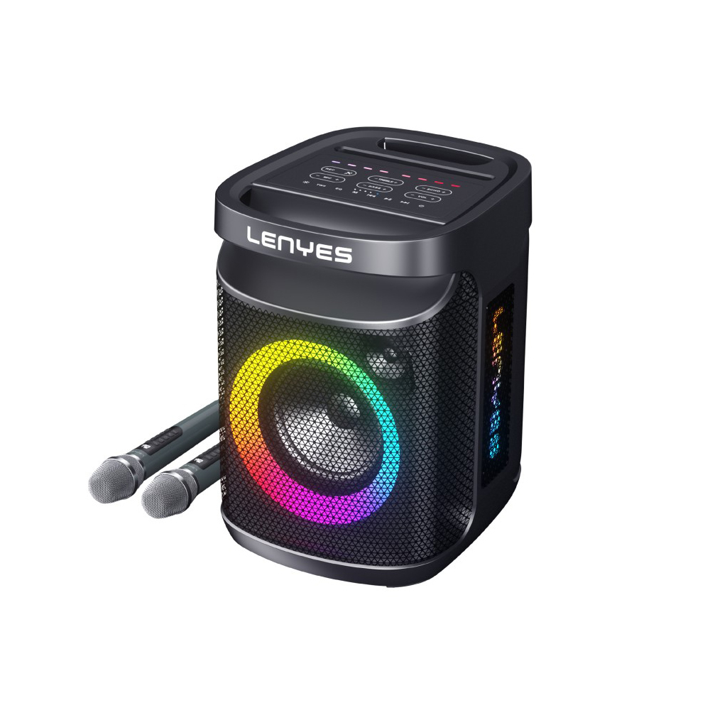 Lenyes%20S881%20Su%20Geçirmez%20Mikrofonlu%20Çoklu%20Giriş%20RGB%20Işıklı%20TWS%20Karaoke%20FM%20Bluetooth%20Hoparlör%20v5.3%20120W