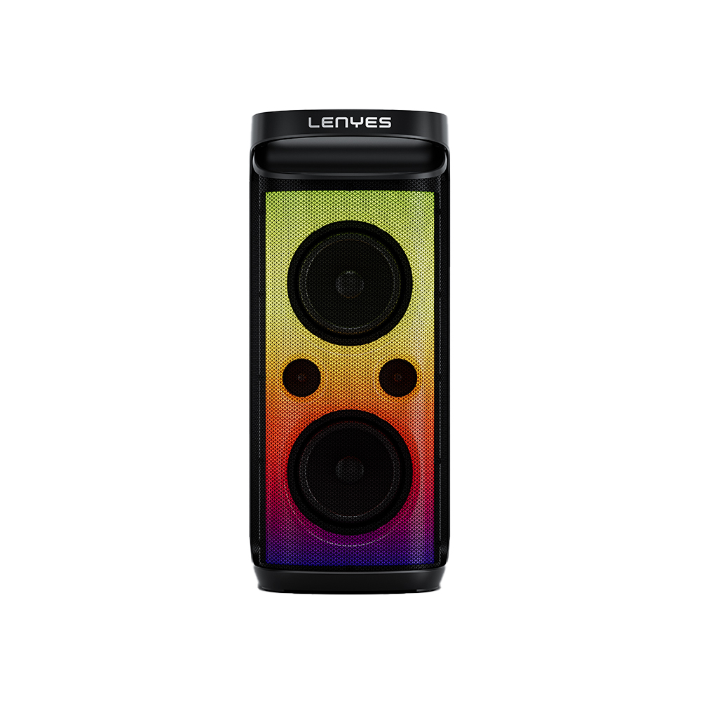 Lenyes%20S883%20Su%20Geçirmez%20Tekerlekli%20Mikrofonlu%20Çoklu%20Giriş%20RGB%20Işıklı%20TWS%20Karaoke%20FM%20Bluetooth%20Hoparlör%20v5.3%20360W