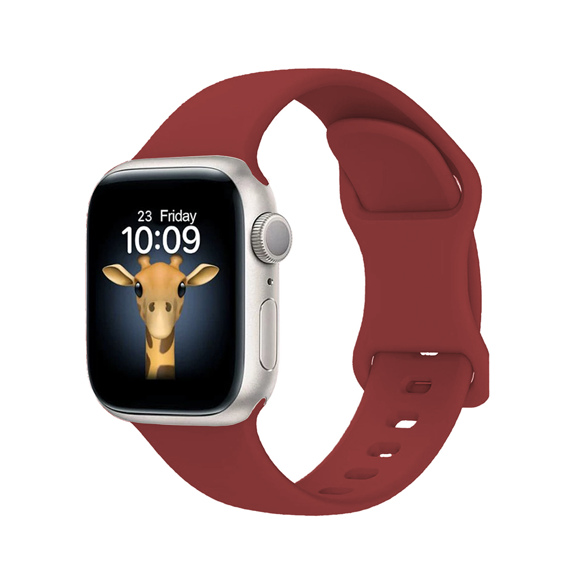 Apple%20Watch%2038mm%20Zore%20KRD-131%20Silikon%20Kordon%20Strap%20Kayış-Koyu%20kırmızı