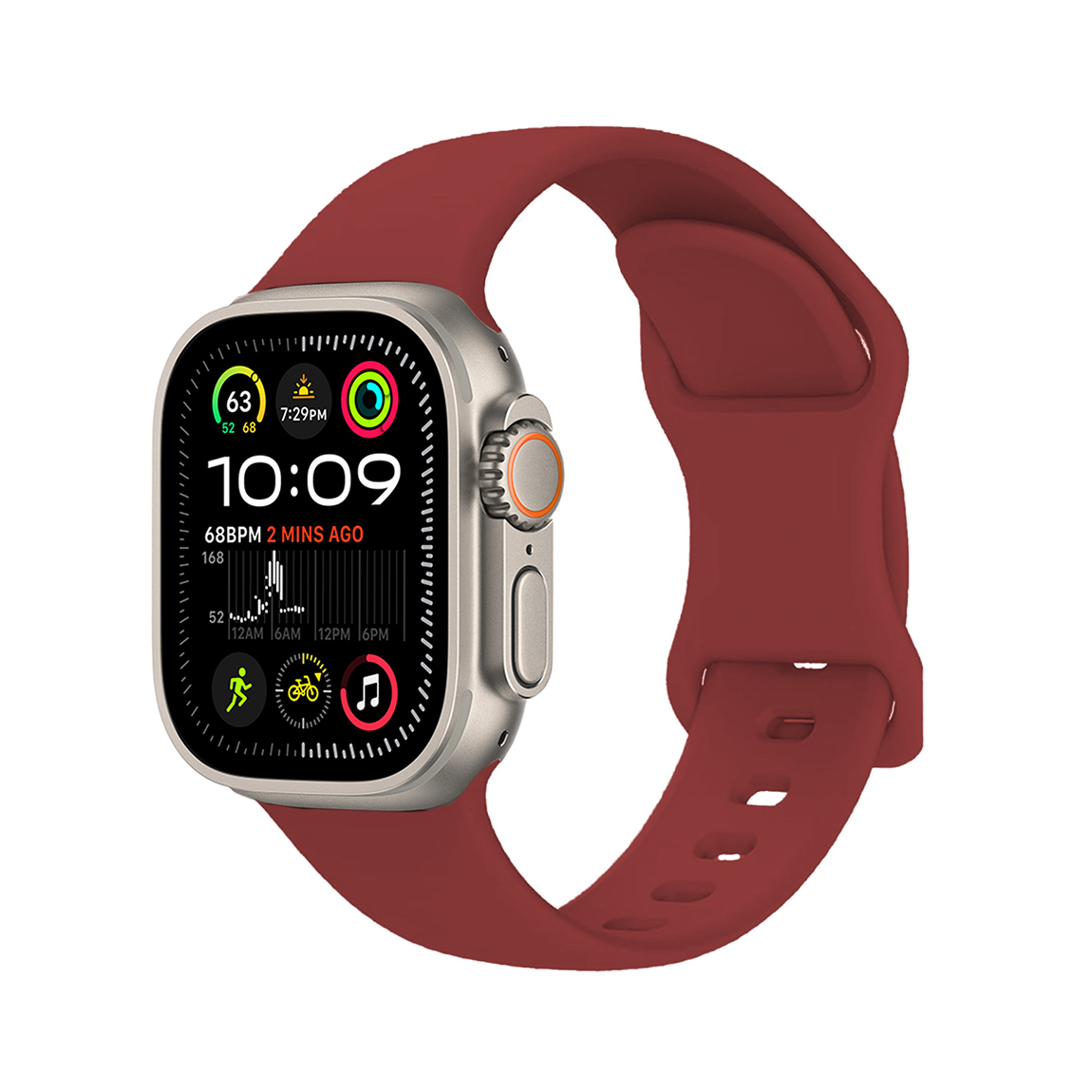 Apple%20Watch%20Ultra%2049mm%20Zore%20KRD-131%20Silikon%20Kordon%20Strap%20Kayış-Koyu%20kırmızı