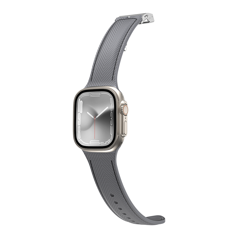 Apple%20Watch%2010%2042mm%20Amazingthing%20Titan%20Swift%20Deri%20Dokulu%20Silikon%20Kordon-Gri