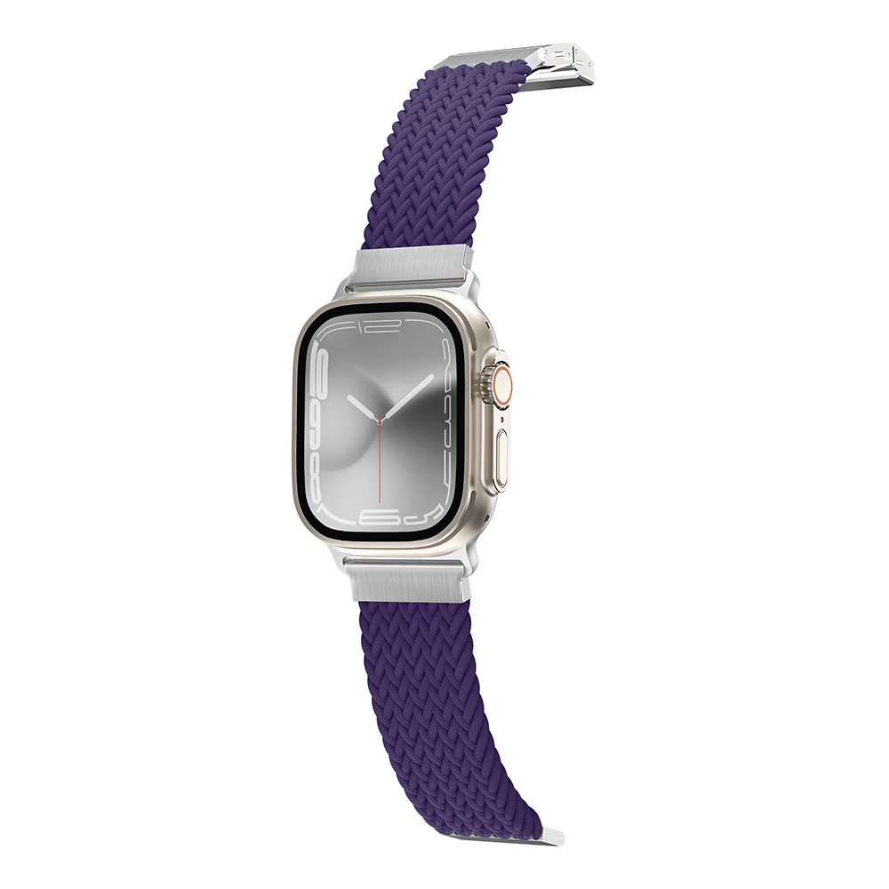 Apple%20Watch%2010%2042mm%20Amazingthing%20Titan%20Weave%202%20Sport%20Örgü%20Kordon-Mor