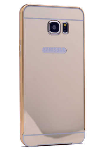 Galaxy%20S6%20Kılıf%20Zore%20Aynalı%20Bumper-Gold