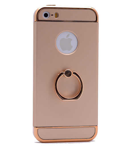 Apple%20iPhone%207%20Kılıf%20Zore%203%20Parçalı%20Yüzüklü%20Rubber%20Kapak-Gold