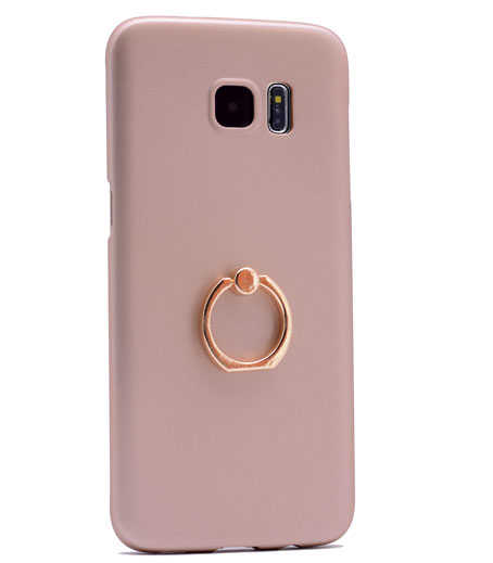 Galaxy%20S7%20Edge%20Kılıf%20Zore%20Yüzüklü%20Rubber%20Kapak-Gold