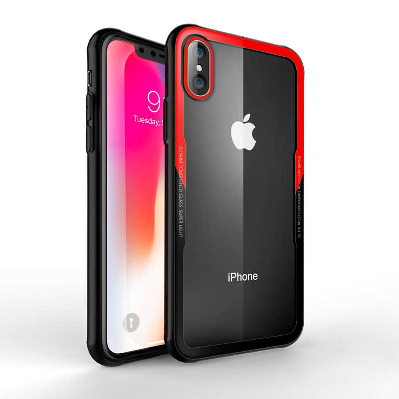 Apple%20iPhone%20X%20Kılıf%20Zore%20Craft%20Arka%20Kapak-Siyah-kırmızı