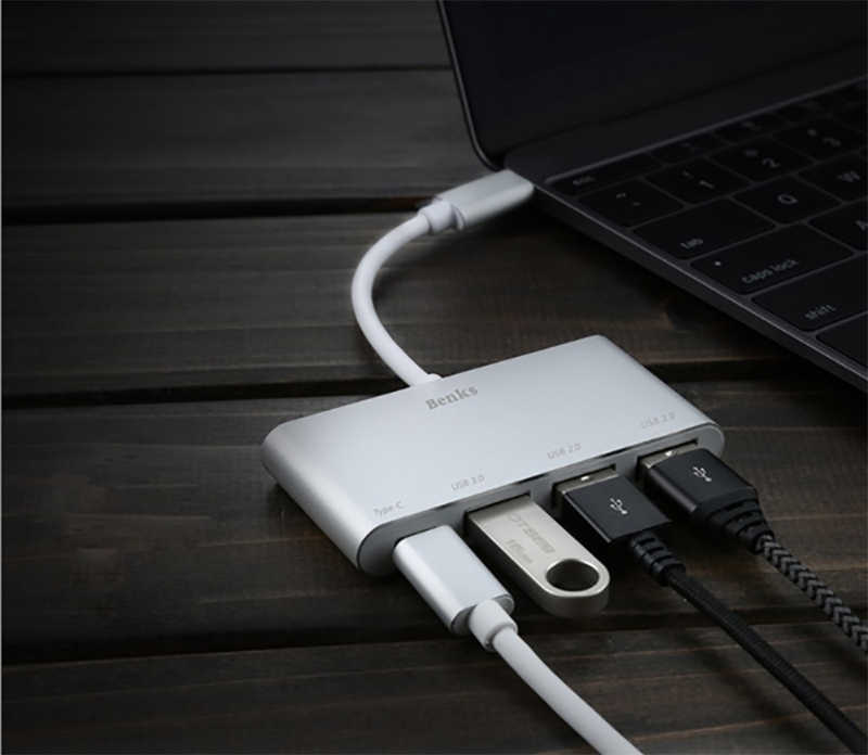 Benks%20U23%20Type-C%20to%203%20in%201%20Usb%20Adaptör%20(Usb%203.0+2.Usb2.0)