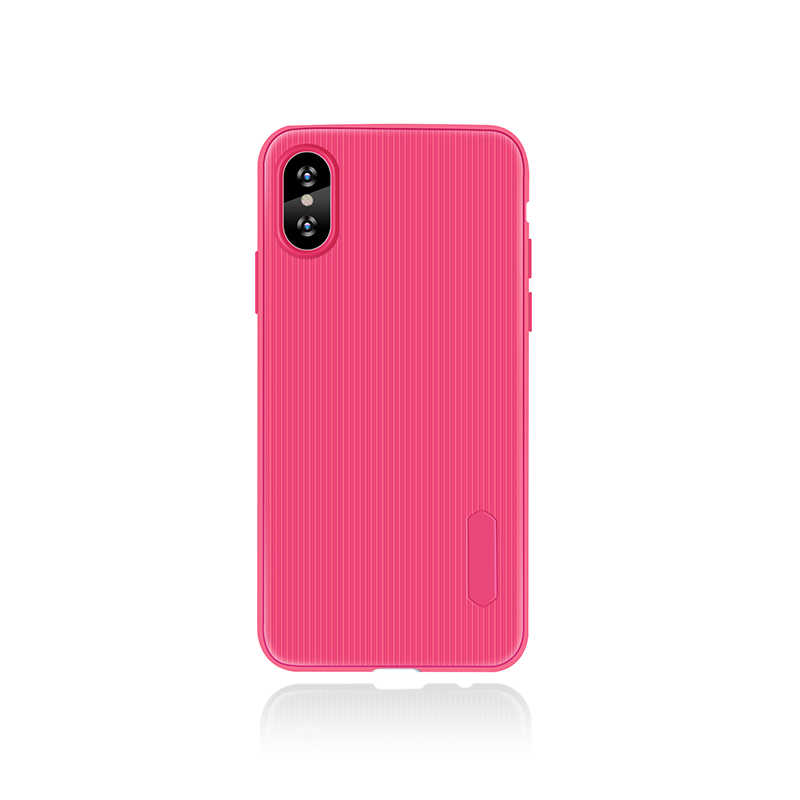 Apple%20iPhone%20X%20Kılıf%20Zore%20Tio%20Silikon-Pembe%20koyu