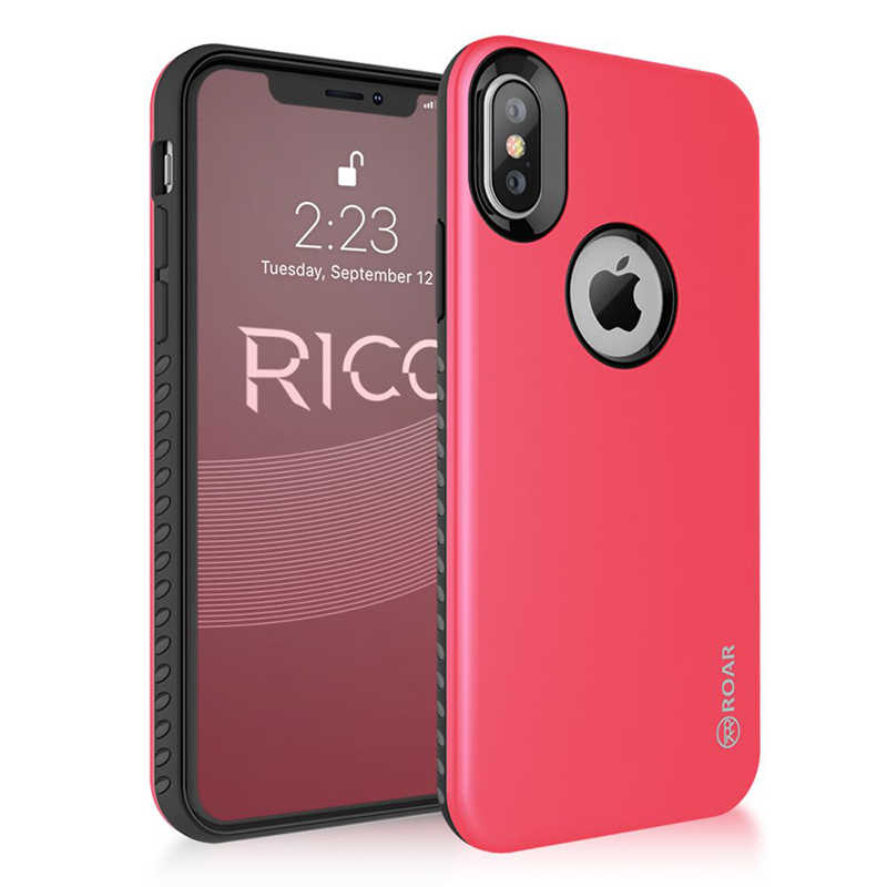 Apple%20iPhone%20X%20Kılıf%20Roar%20Rico%20Hybrid%20Kapak-Pembe