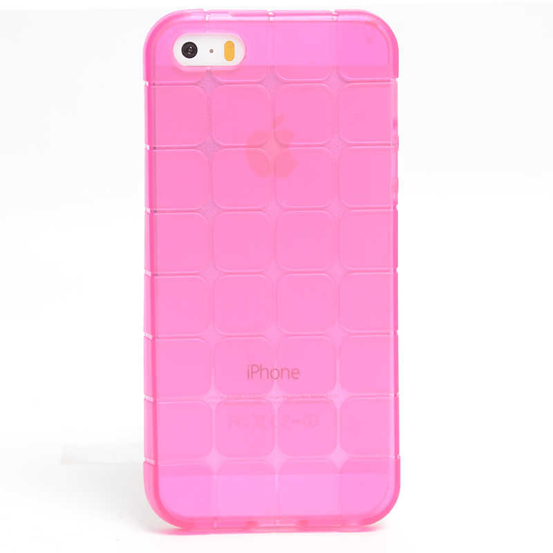 Apple%20iPhone%205%20Kılıf%20Zore%20Kare%20Kabartmalı%20Silikon-Pembe