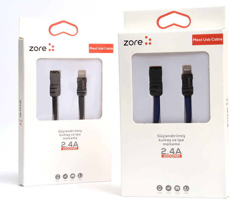 Zore%20Mest%20Lightning%20Usb%20Kablo%201M