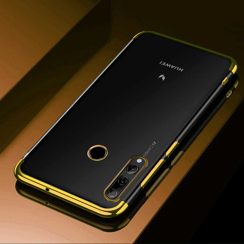 Huawei%20Y9%20Prime%202019%20Kılıf%20Zore%20Dört%20Köşeli%20Lazer%20Silikon%20Kapak-Gold